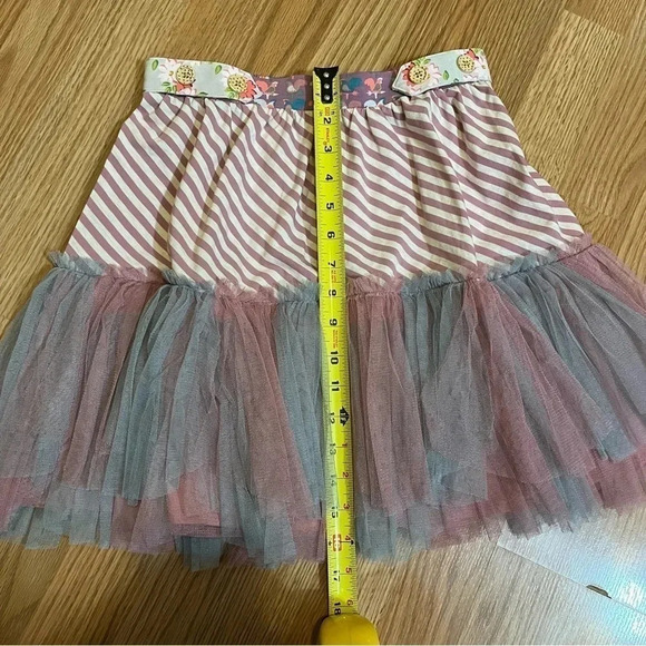 Matilda Jane Girls Ruffle Tulle Skirt NWT Size 14 Rooster Stripe Mauve 222088 - Picture 9 of 9